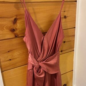 Elegant Rust Midi Dress